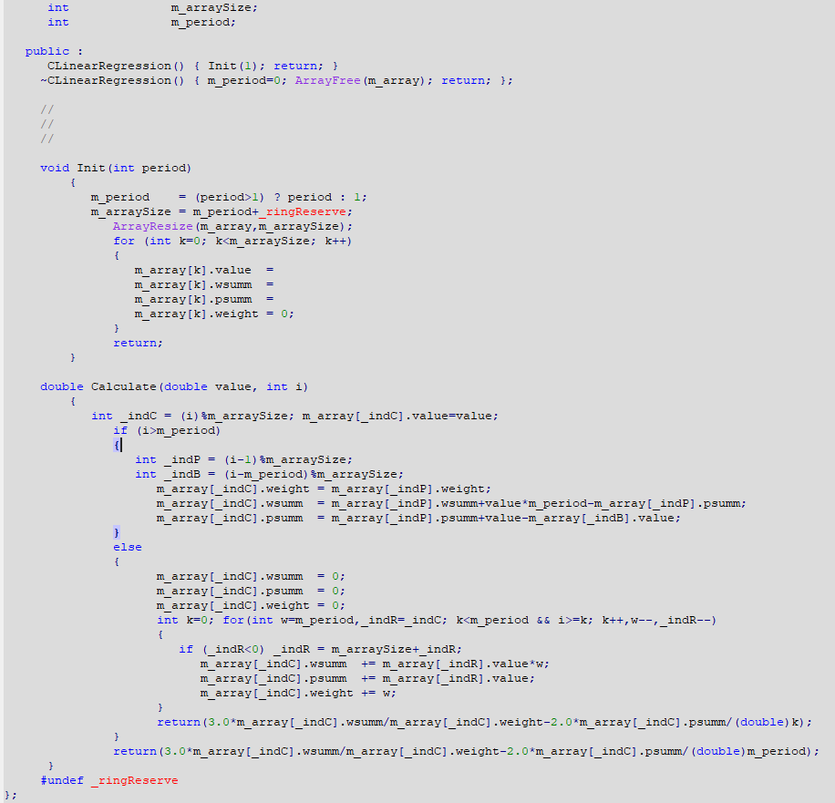 Liner regression - indicator for MetaTrader 5