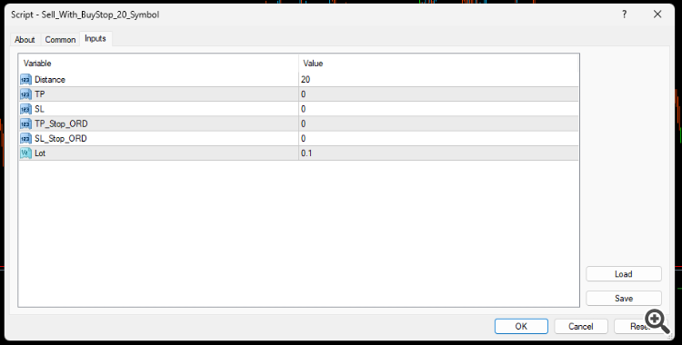 Sell with Buy Stop Hedge for chart symbol / Buy with Sell Stop Hedge for chart symbol - script for MetaTrader 4