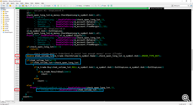 Money Fixed Risk - expert for MetaTrader 5