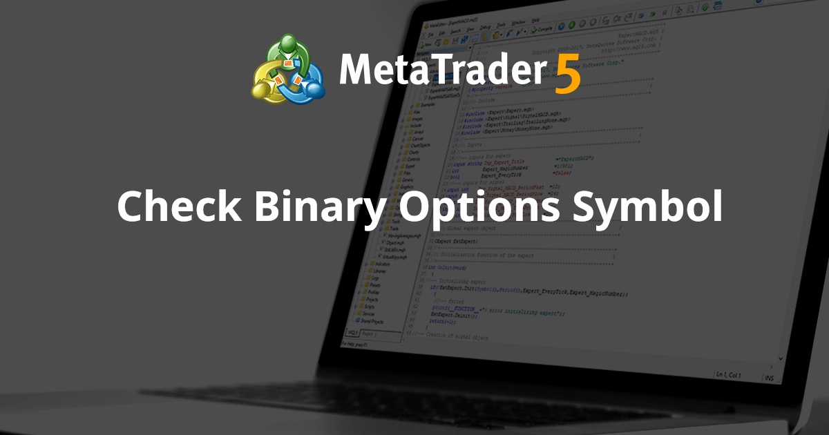检查二元期权交易品种 - MetaTrader 4 专家