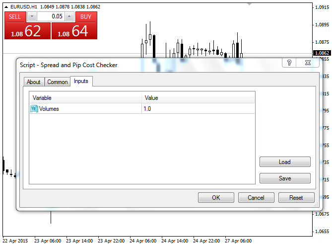 Spread and Pip Cost Checker - script for MetaTrader 4