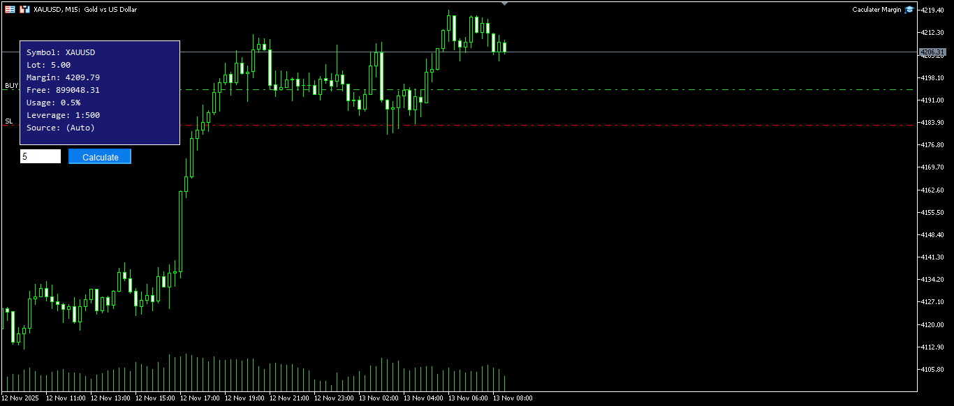 Caculater Margin - expert for MetaTrader 5