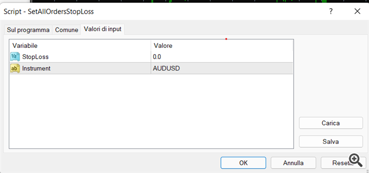 Set Stoploss to All Orders - script for MetaTrader 4