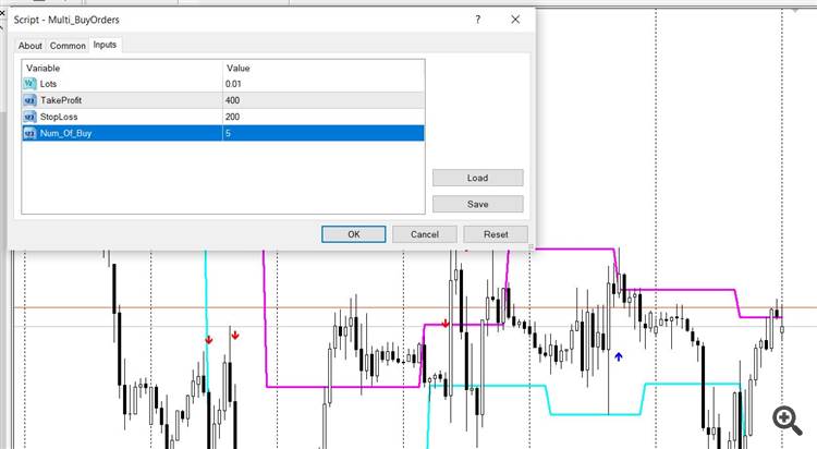 Multi BuyOrders - script for MetaTrader 5