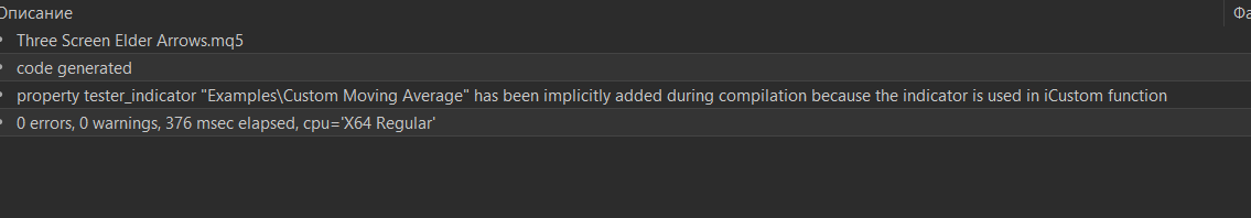 Three Screen Elder Arrows - indicator for MetaTrader 5