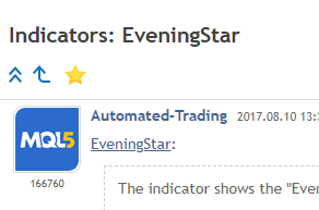 EveningStar - indicator for MetaTrader 5