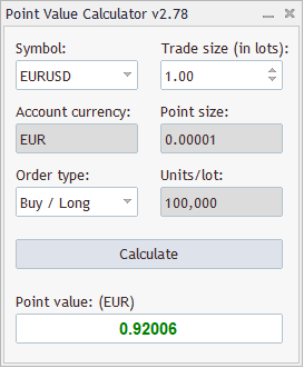 Forex Calculators - expert for MetaTrader 5