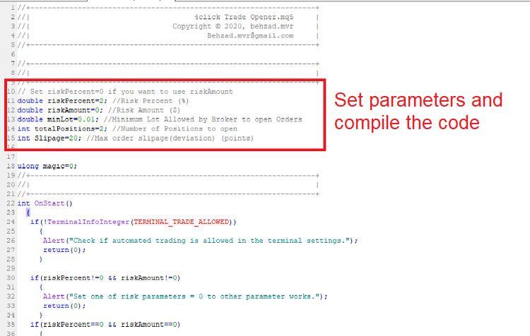 4click Trade Opener - MetaTrader 5 脚本