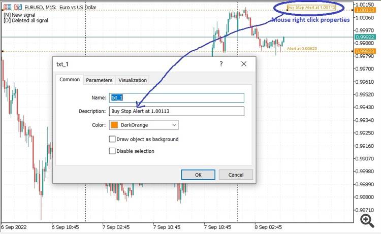 Price Horizontal Line Notifications - indicator for MetaTrader 4
