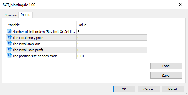 Strategy - Set And Forget (with Martingale system) MT4 - script for MetaTrader 4