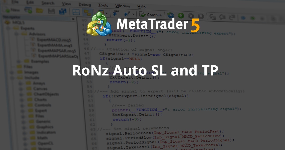 RoNz Auto SL 和 TP - MetaTrader 4 专家