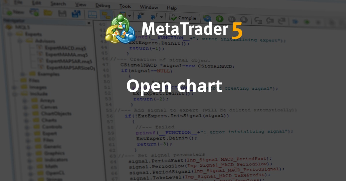 打开图表 - MetaTrader 4 脚本
