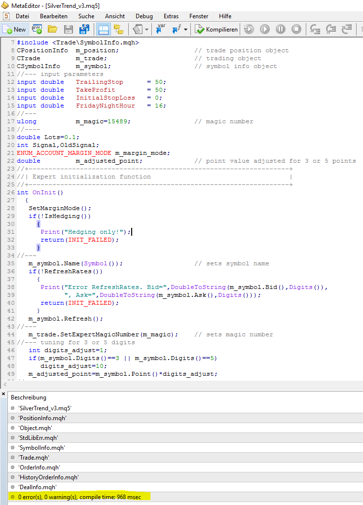 SilverTrend v3 - expert for MetaTrader 5