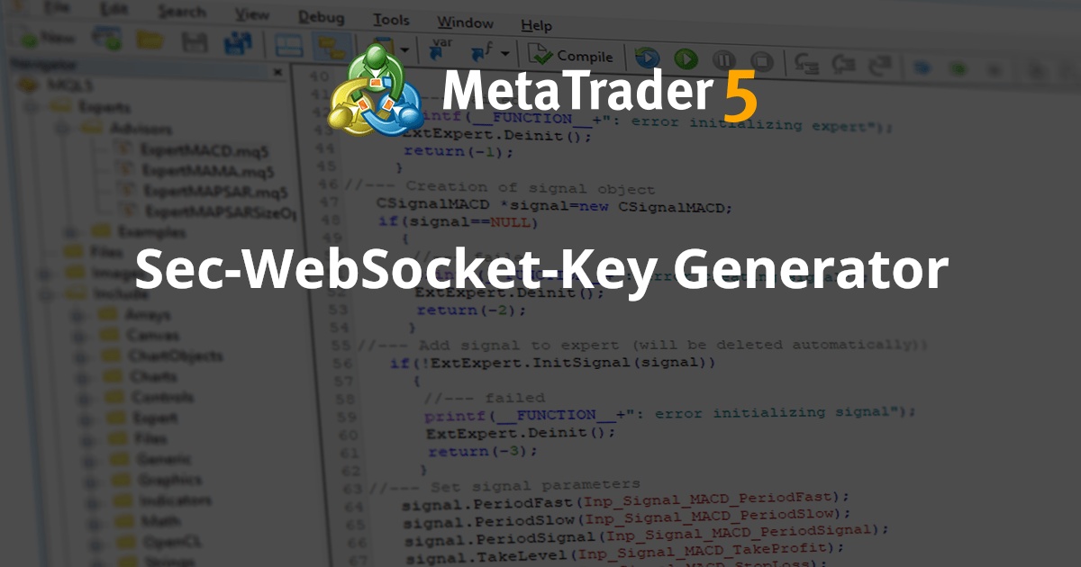 Sec-WebSocket-Key Generator - MetaTrader 5 脚本