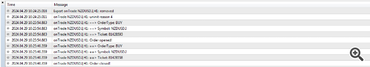 MQL4 Implementation of onTrade Event Handler - expert for MetaTrader 4