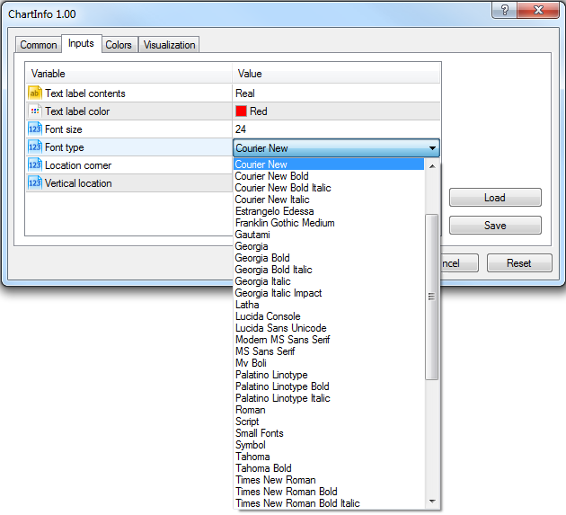 GetFontName - library for MetaTrader 5
