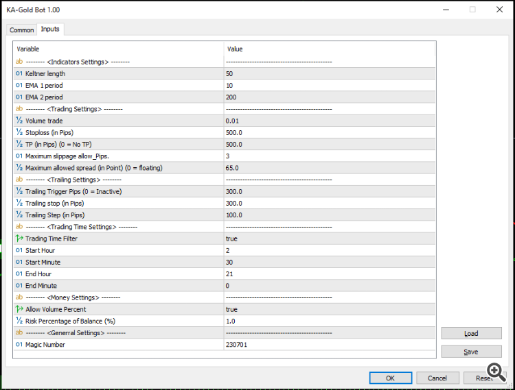 KA-Gold Bot MT5 - expert for MetaTrader 5