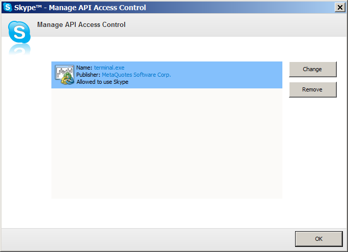 Skype Control Library - library for MetaTrader 5