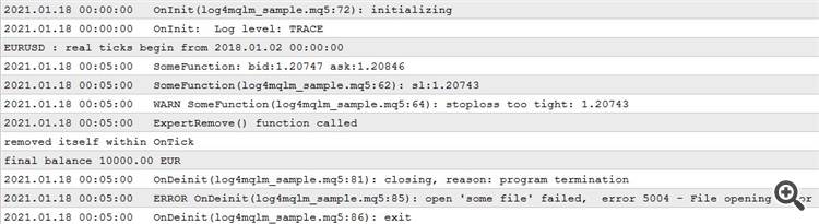 Log4mql(mini) MT5 - library for MetaTrader 5