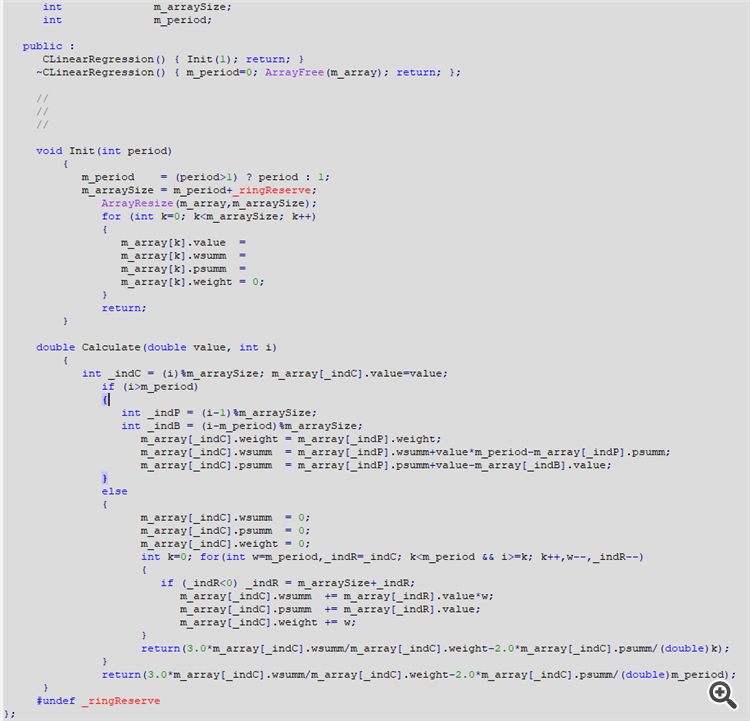 Liner regression - indicator for MetaTrader 5