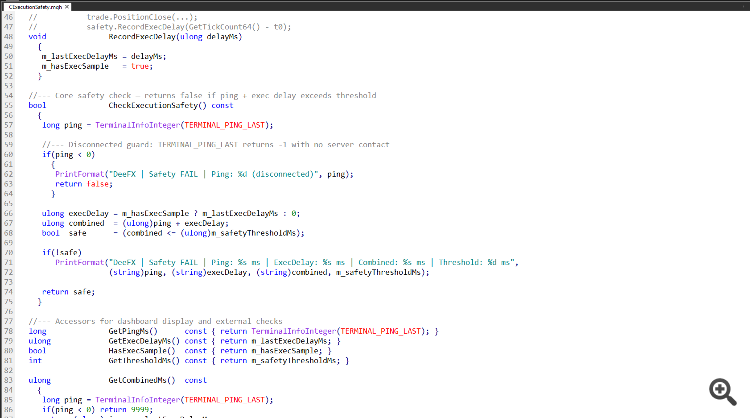 CExecutionSafety - Ping + Execution Latency Guard for MQL5 EAs - library for MetaTrader 5