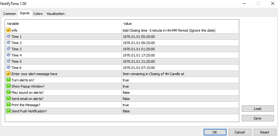 Candle Closing Time Notify Alarm - indicator for MetaTrader 5