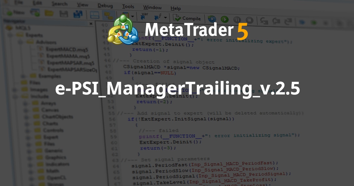 e-PSI_ManagerTrailing_v.2.5 - MetaTrader 4 专家