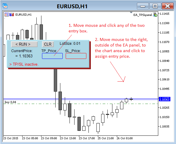 EA_SimpleTPSLpanel - expert for MetaTrader 5
