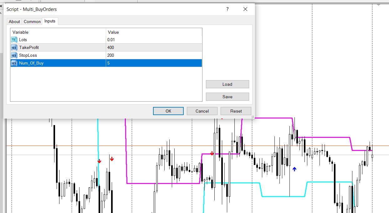 Multi BuyOrders - script for MetaTrader 5