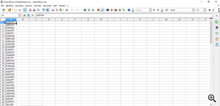 Market Watch AUTO-CSV - script for MetaTrader 4