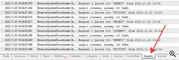 BinanceQuotesDownloader - script for MetaTrader 5