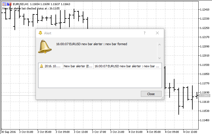 新柱警报器 - MetaTrader 5脚本