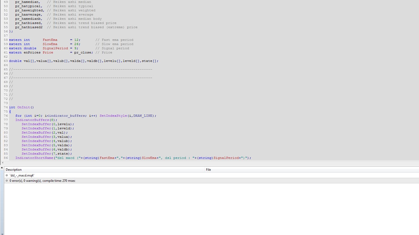 Dsl - MACD - indicator for MetaTrader 4
