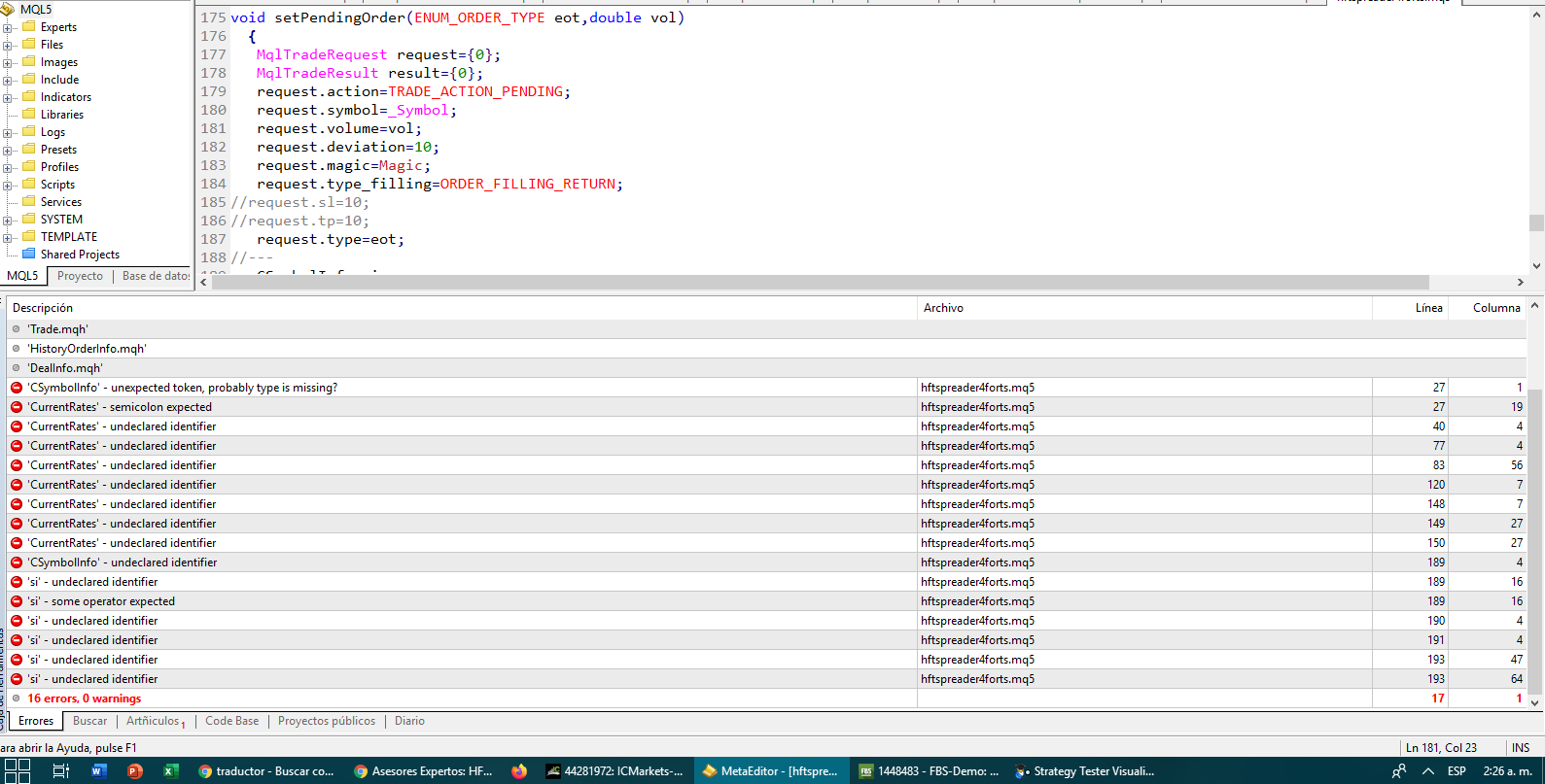 HFT Spreader for FORTS - expert for MetaTrader 5