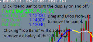 带有 ATR 波段和控制面板的 NonLagMA - MetaTrader 5脚本