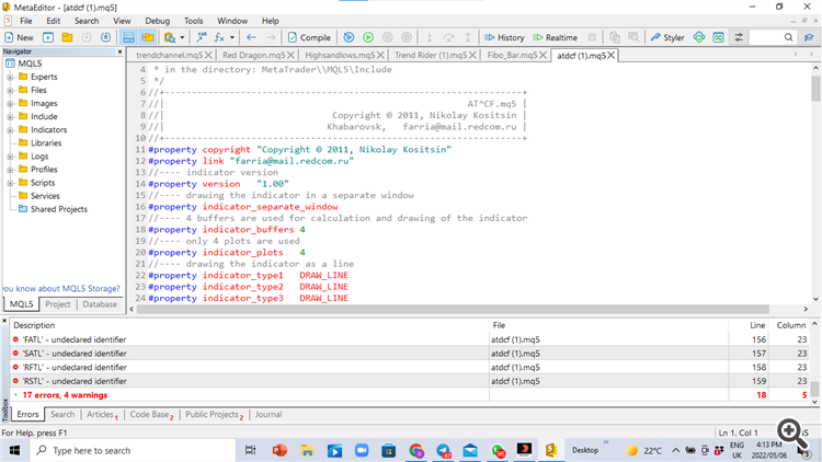 AT_CF - indicator for MetaTrader 5