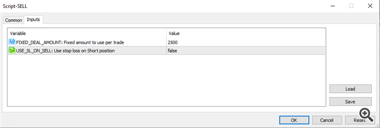 Sell using amount instead of lots - script for MetaTrader 5