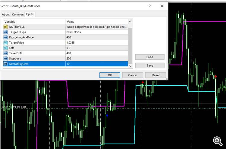 Multi_BuyLimitOrders & Multi_BuyStopOrders - script for MetaTrader 4