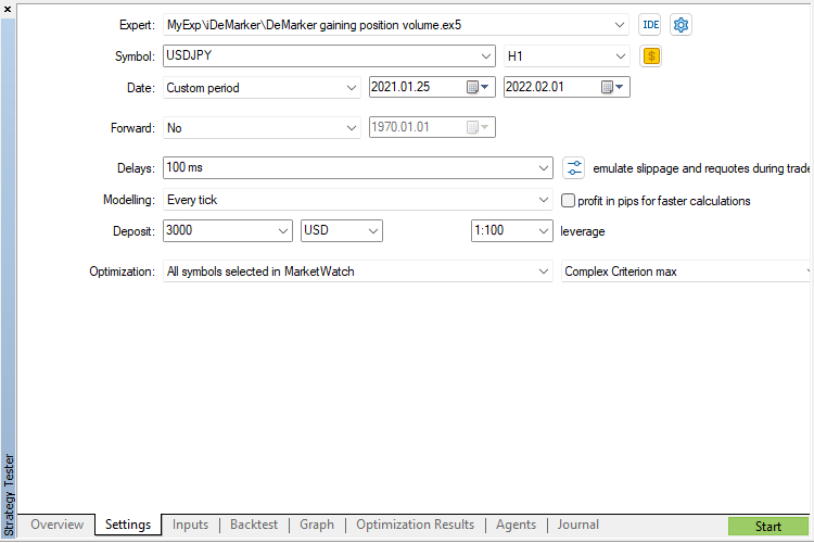 DeMarker gaining position volume - expert for MetaTrader 5