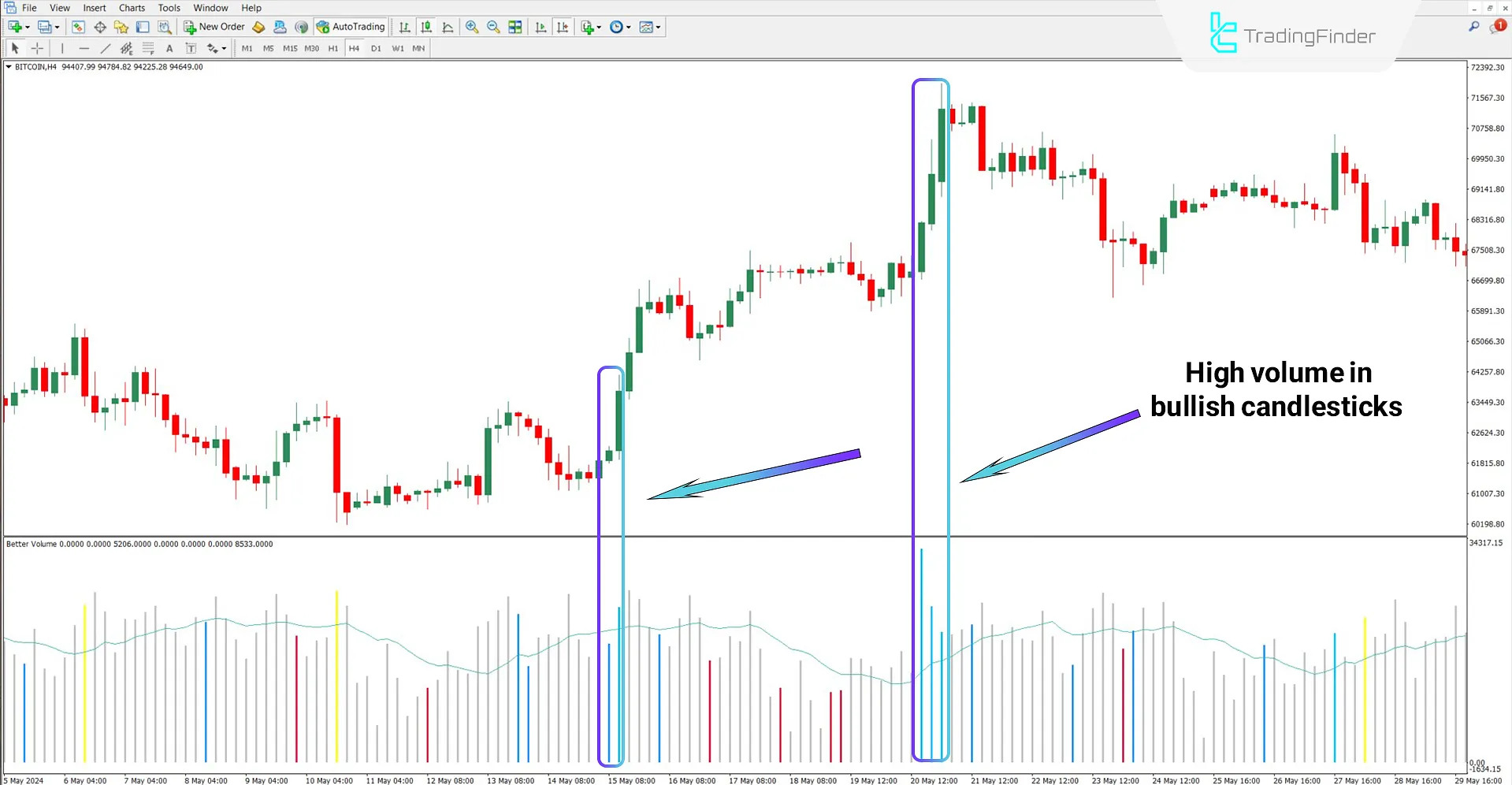 Better Volume Oscillator with Alerts in a Bullish Trend