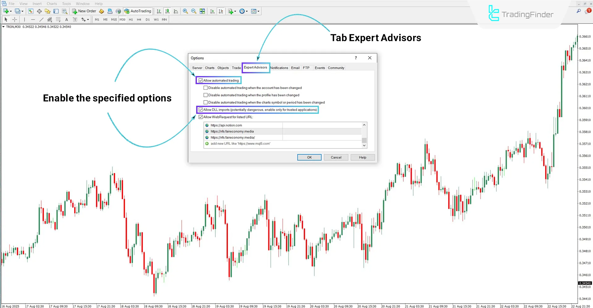 Enabling the "DLL" option
