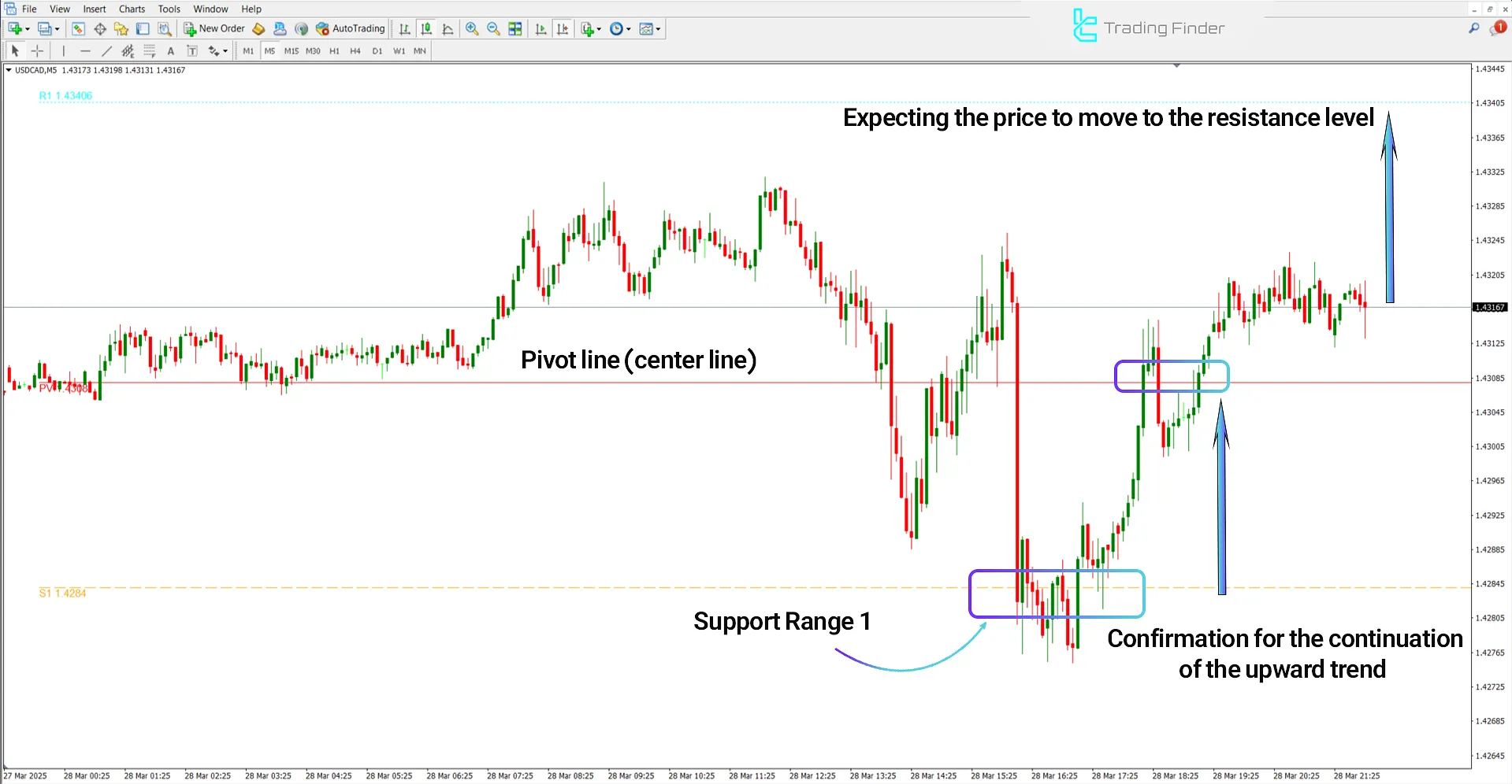 Downtrend in the CPR Indicator