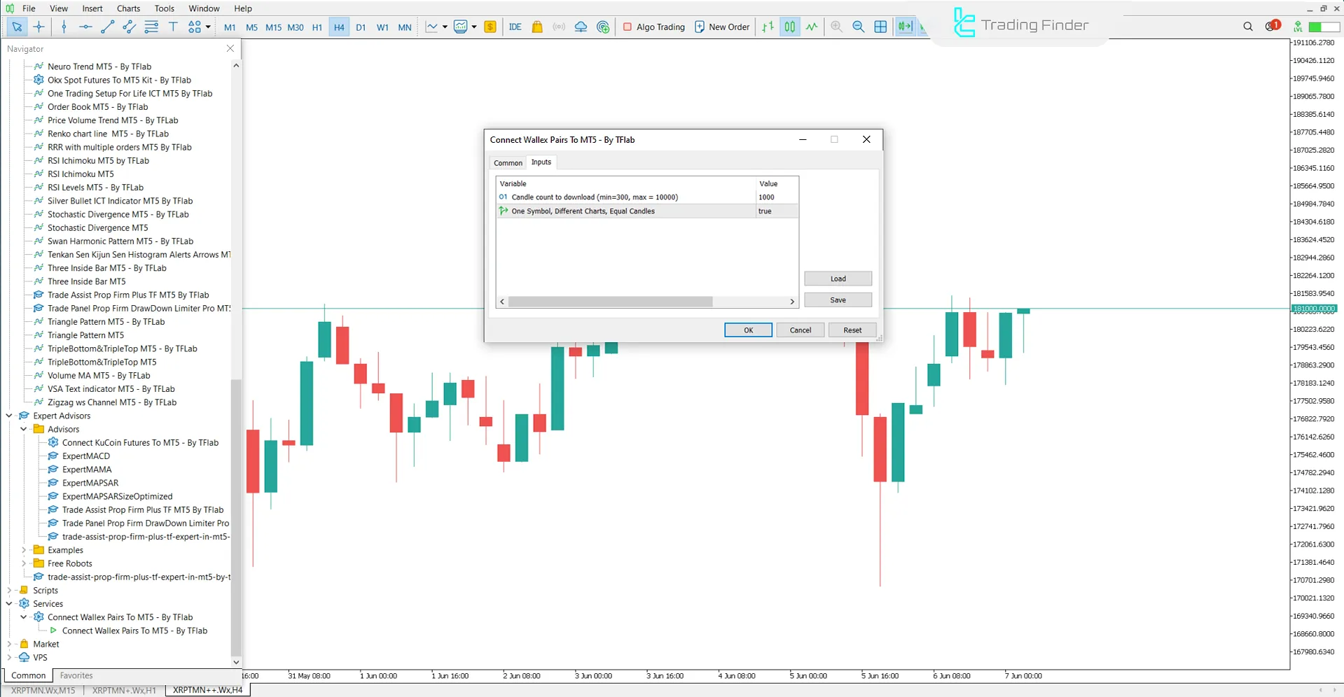 Settings of the Wallex-MT5 connector EA