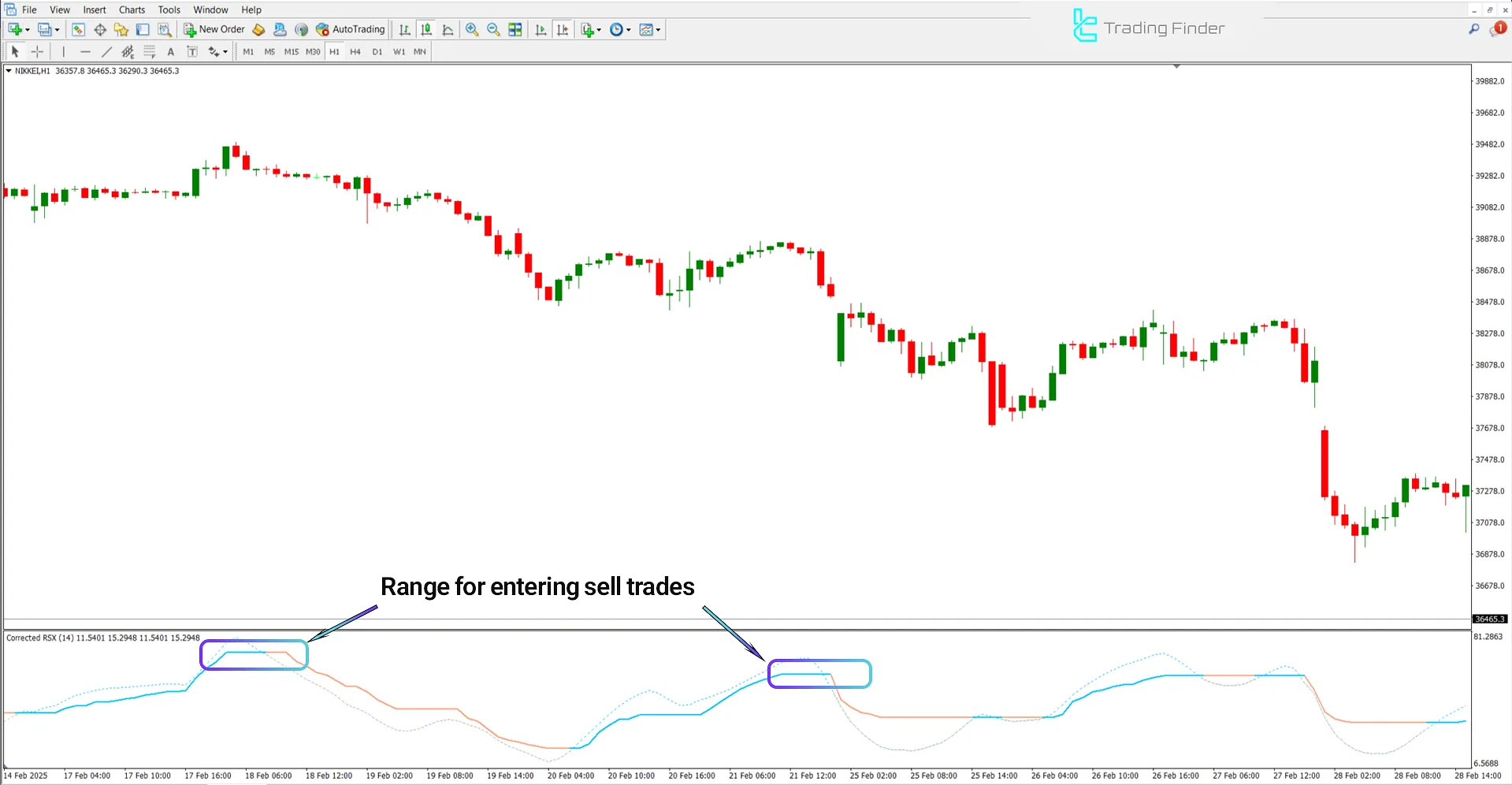 Corrected RSX Indicator in Bearish Trend