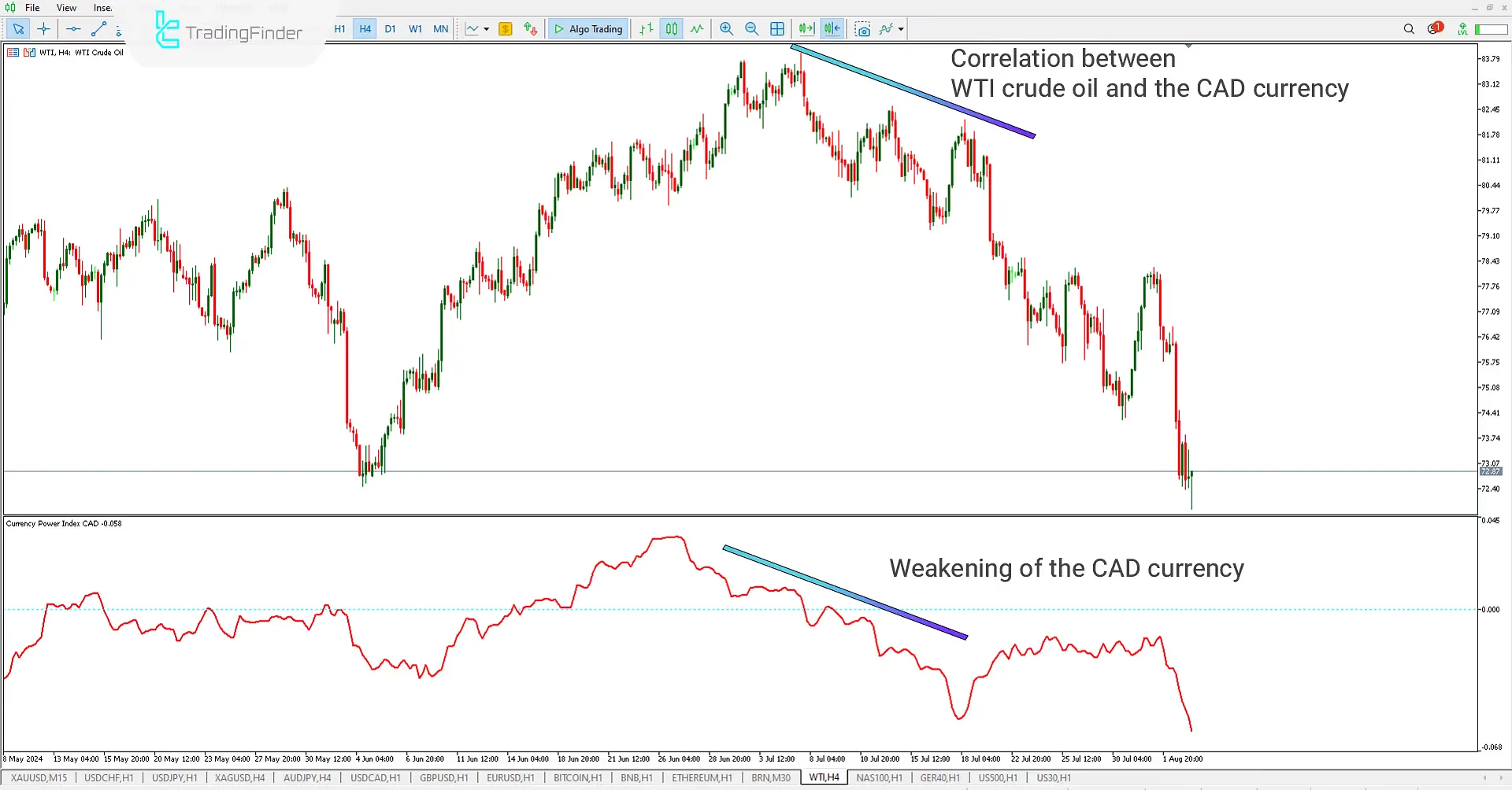Negative Correlation in the CPI Indicator