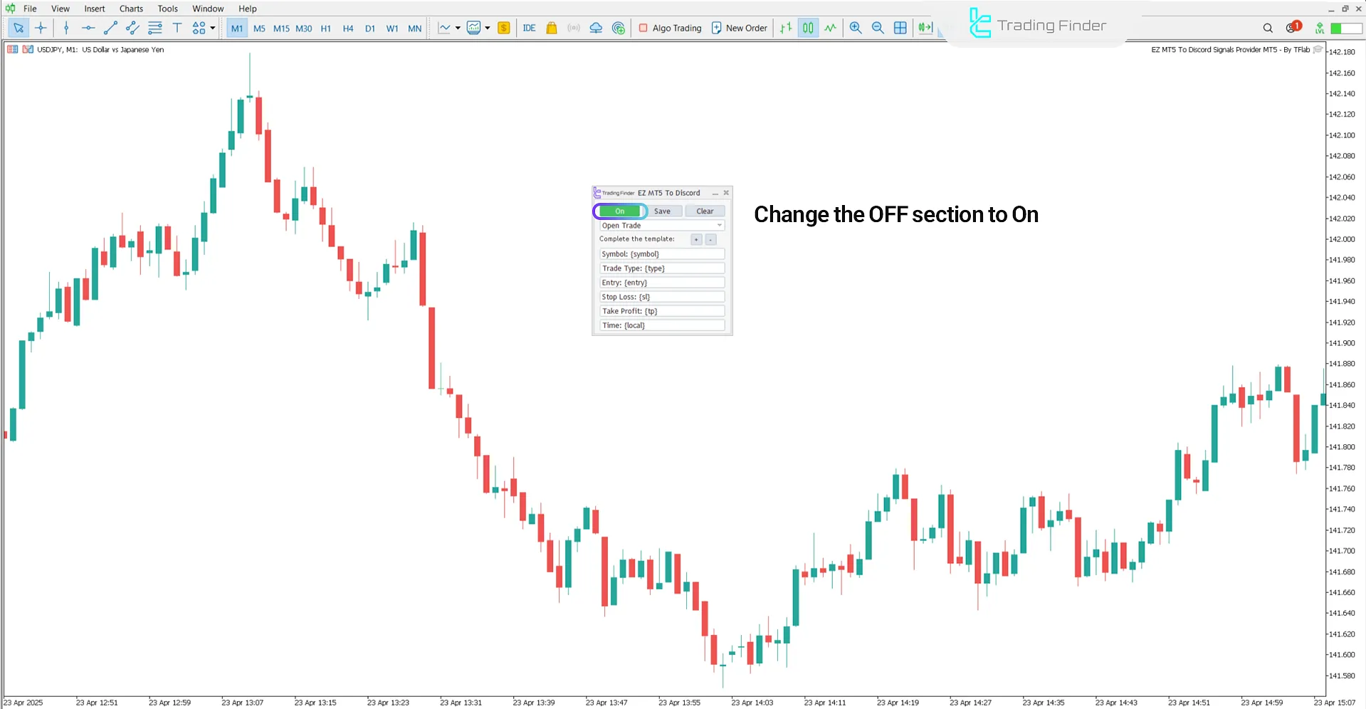Enabling MetaTrader 5 to Discord connection in EZ To Discord Signals Provider