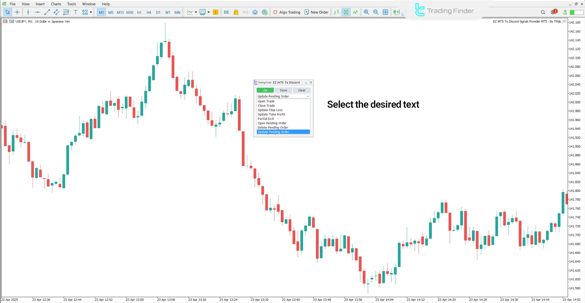 Selecting a text for sending a message in Discord