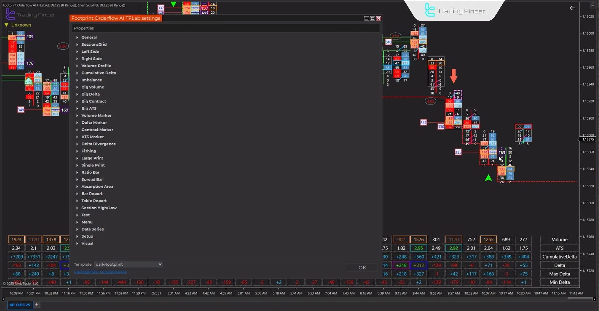 Orderflow Tracker Indicator Settings