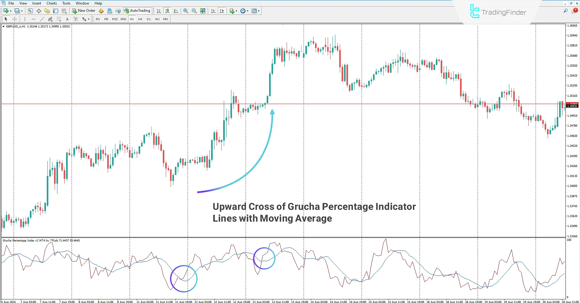 Bullish Signal of the Grucha Percentage Index Indicator