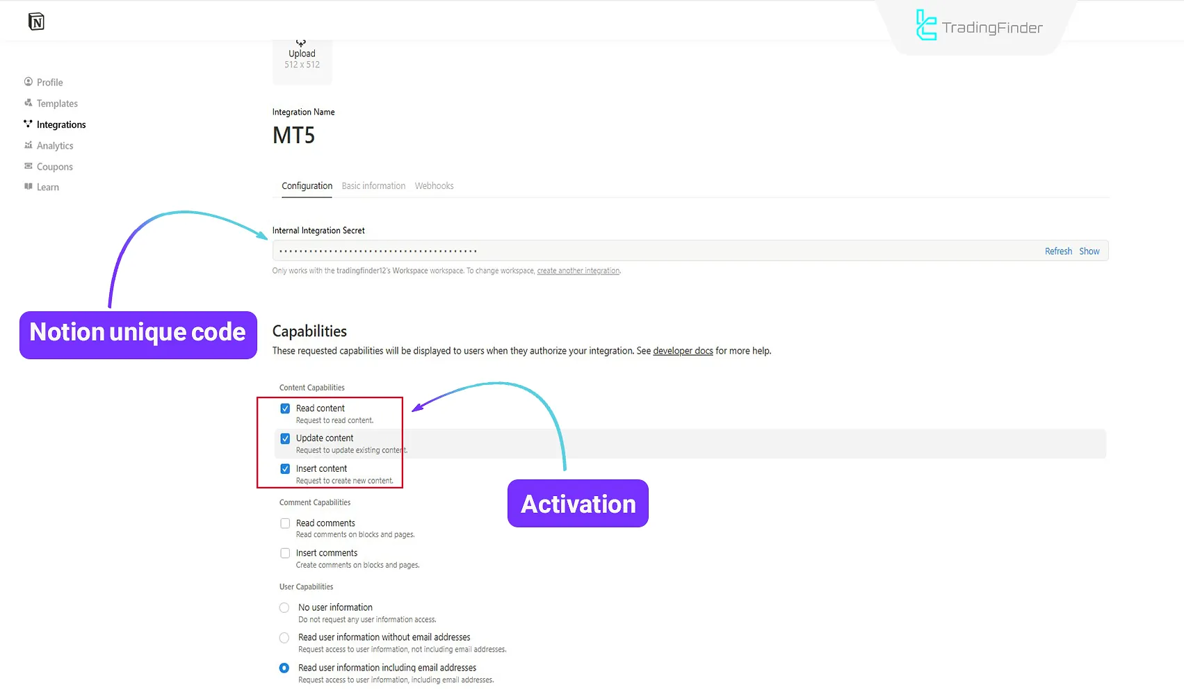 Retrieving the Notion unique identifier
